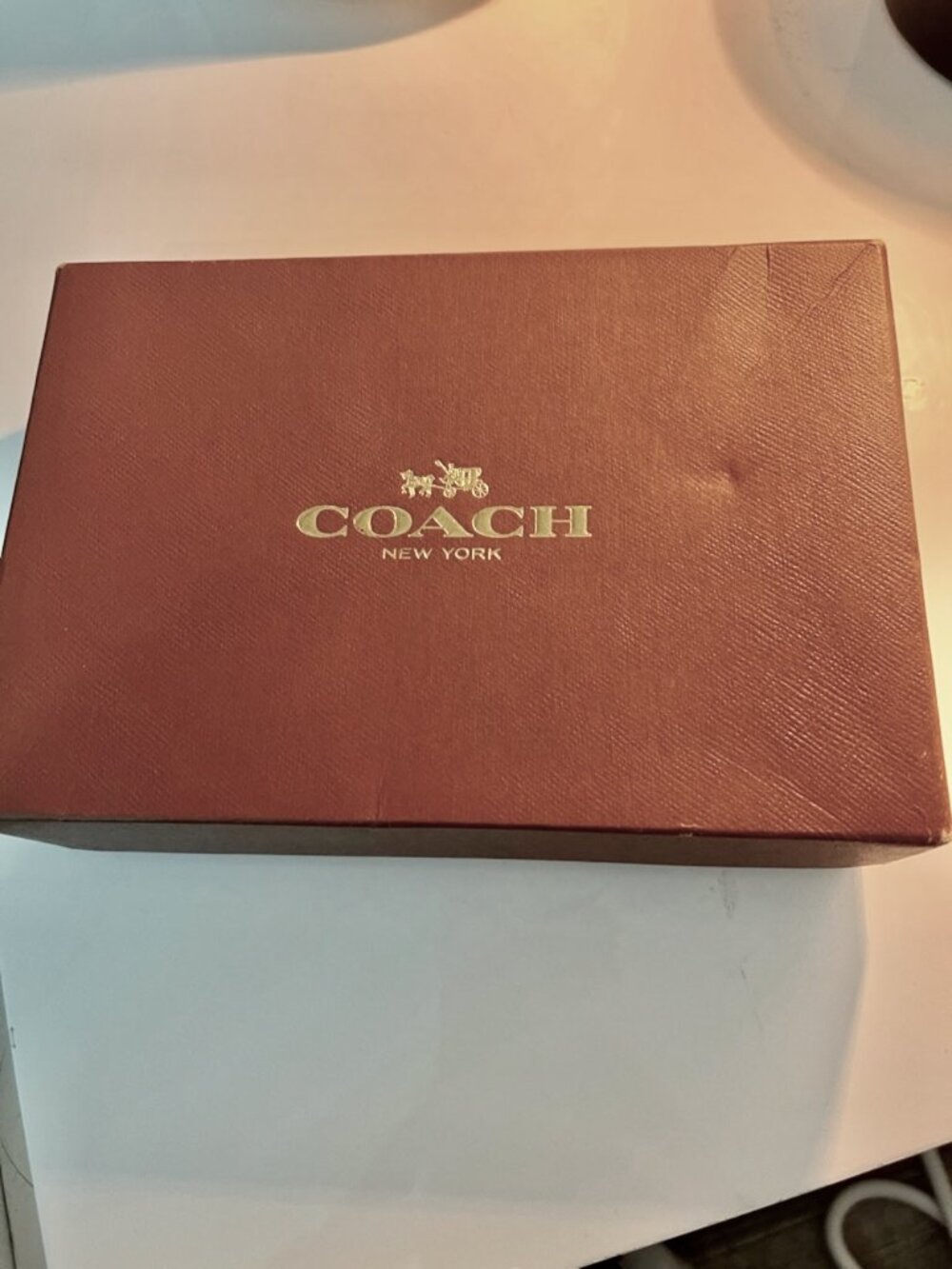 Coach Red and Black Plaid Wristlet with Black Trim - Picture 4 of 5